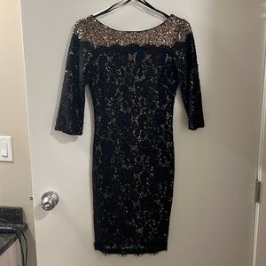 Black and gold dress